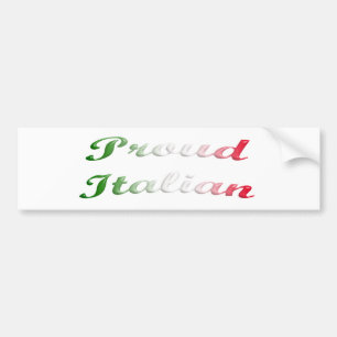 Vlag van Italië. Proud Italiaans. Bumpersticker