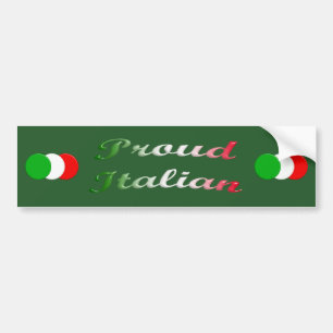 Vlag van Italië. Proud Italiaans. Bumpersticker