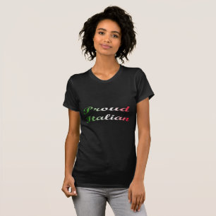 Vlag van Italië. Proud Italiaans. T-shirt