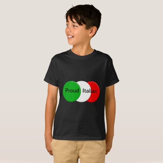 Vlag van Italië. Proud Italiaans. T-shirt (Voorkant volledig)