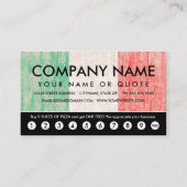 vlag van italië punch card klantenkaartje (Achterkant)