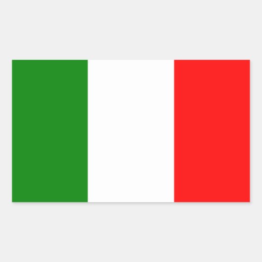 Vlag van Italië Rechthoekige Sticker (Voorkant)