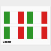 Vlag van Italië Rechthoekige Sticker (Vel)
