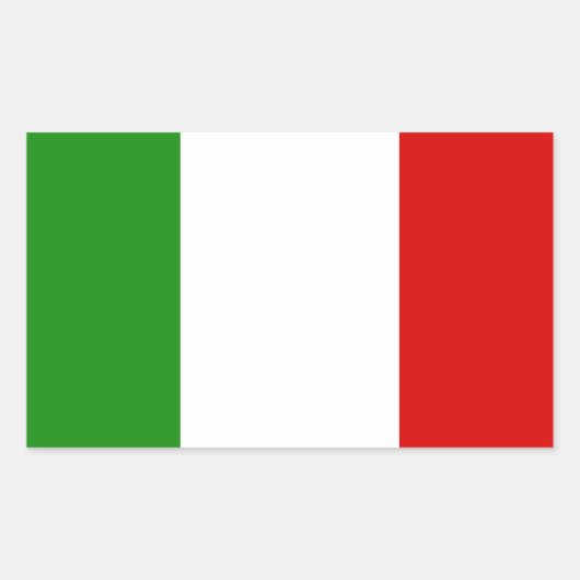 Vlag van Italië Rechthoekige Sticker (Voorkant)