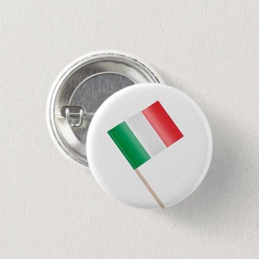 Vlag van Italië Ronde Button 3,2 Cm (Voorkant /achterkant)