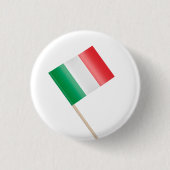 Vlag van Italië Ronde Button 3,2 Cm (Voorkant)