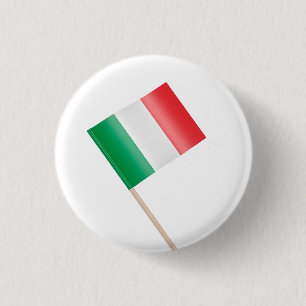 Vlag van Italië Ronde Button 3,2 Cm