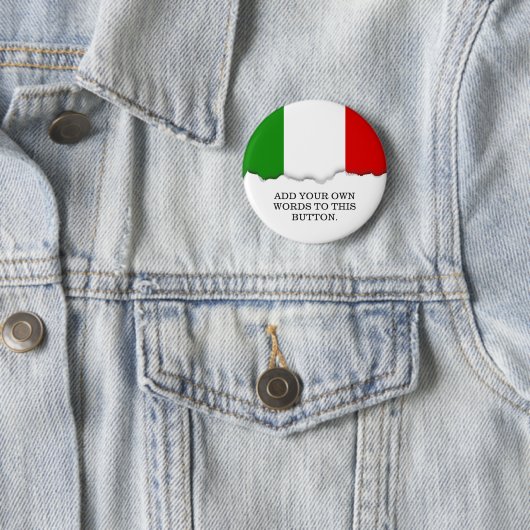 Vlag van Italië Ronde Button 5,7 Cm (In situ)