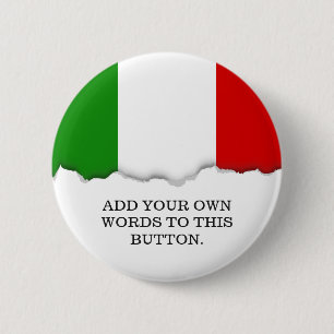 Vlag van Italië Ronde Button 5,7 Cm