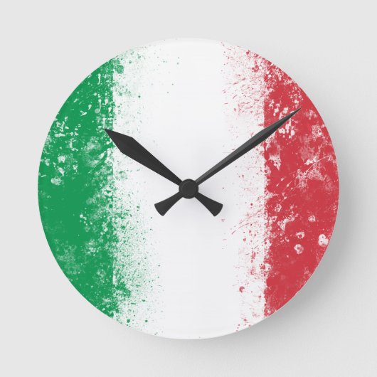 Vlag van Italië Ronde Klok (Voorkant)