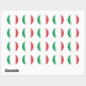 Vlag van Italië Ronde Sticker (Vel)