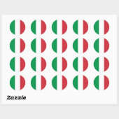 Vlag van Italië Ronde Sticker (Vel)