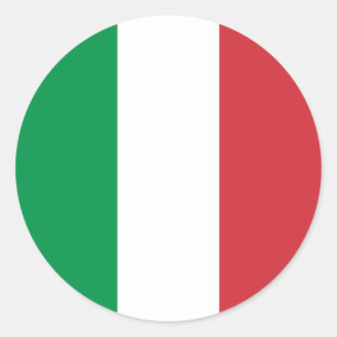 Vlag van Italië Ronde Sticker