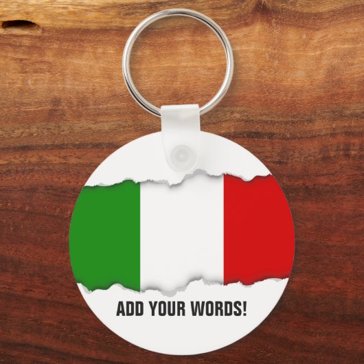 Vlag van Italië Sleutelhanger (Voorkant)