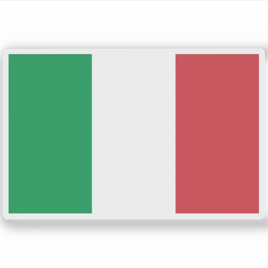 Vlag van Italië Sticker (Voorkant)