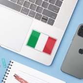 Vlag van Italië Sticker (Laptop met iPhone)