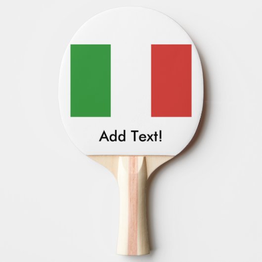 Vlag van Italië Tafeltennisbatje (Voorkant)