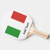 Vlag van Italië Tafeltennisbatje (Zijkant)