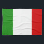 Vlag van Italië Theedoek<br><div class="desc">De mooie en iconische rode,  witte en groene vlag van Italië.</div>