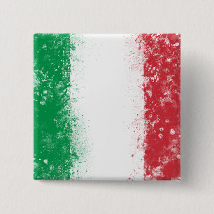 Vlag van Italië Vierkante Button 5,1 Cm