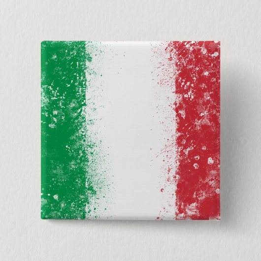 Vlag van Italië Vierkante Button 5,1 Cm (Voorkant)
