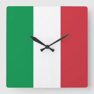 Vlag van Italië Vierkante Klok