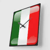 Vlag van Italië Vierkante Klok (Hoek)