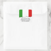Vlag van Italië Vierkante Sticker (Tas)