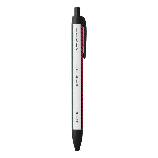 Vlag van Italië Zwarte Inkt Pen (Achterkant (Verticaal))