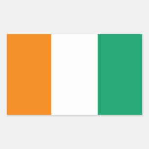 Vlag van Ivoorkust - Drapeau de la Côte d'Ivoire Rechthoekige Sticker