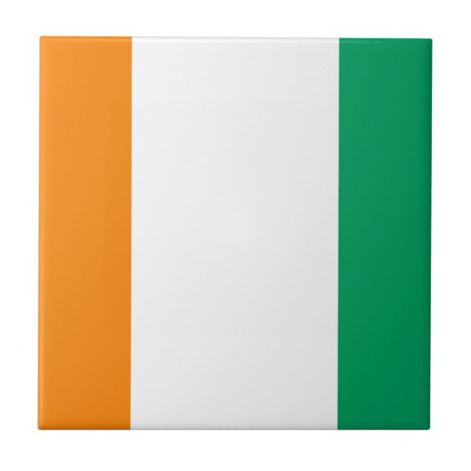 Vlag van Ivoorkust - Drapeau de la Côte d'Ivoire Tegeltje (Voorkant)