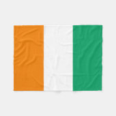 Vlag van Ivoorkust Fleece Deken (Voorkant (Horizontaal))