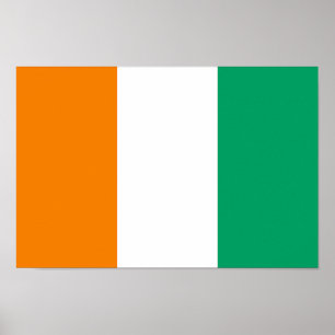 Vlag van Ivoorkust Poster