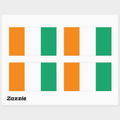 Vlag van Ivoorkust Rechthoekige Sticker (Vel)