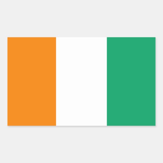Vlag van Ivoorkust Rechthoekige Sticker (Voorkant)
