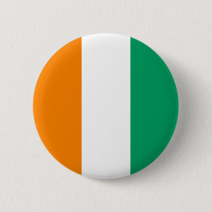 Vlag van Ivoorkust Ronde Button 5,7 Cm