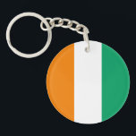Vlag van Ivoorkust Sleutelhanger<br><div class="desc">Patriottische vlag van Ivoorkust.</div>
