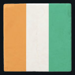 Vlag van Ivoorkust Stenen Onderzetter<br><div class="desc">Patriottische vlag van Ivoorkust.</div>