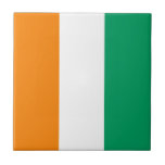 Vlag van Ivoorkust Tegeltje<br><div class="desc">Patriottische vlag van Ivoorkust.</div>