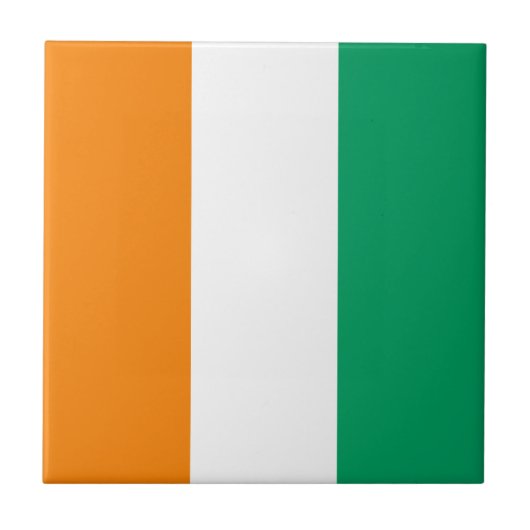 Vlag van Ivoorkust Tegeltje (Voorkant)