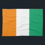 Vlag van Ivoorkust Theedoek<br><div class="desc">Patriottische vlag van Ivoorkust.</div>