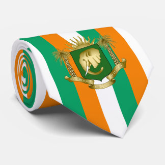 Vlag van Ivoorkust & Wapen van Ivoorkust Stropdas