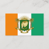 Vlag van Ivoorkust & Wapen van Ivoorkust Visitekaartje (Voorkant)