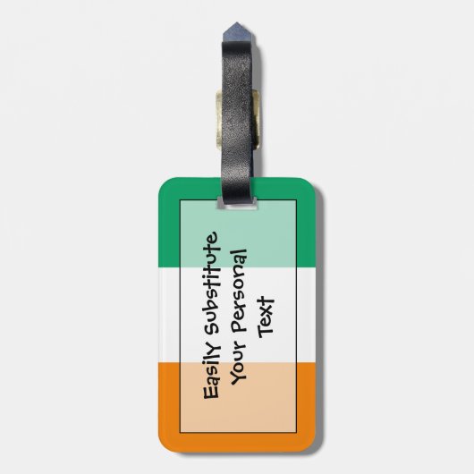 Vlag van Ivoriaanse Easy ID Personal Bagagelabel (Achterkant verticaal)