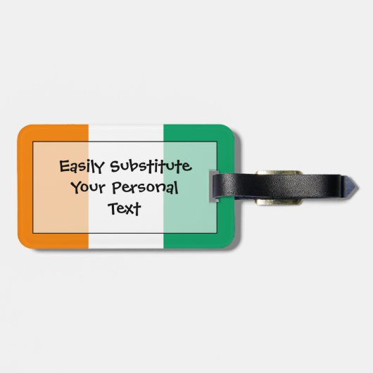 Vlag van Ivoriaanse Easy ID Personal Bagagelabel (Achterkant horizontaal)