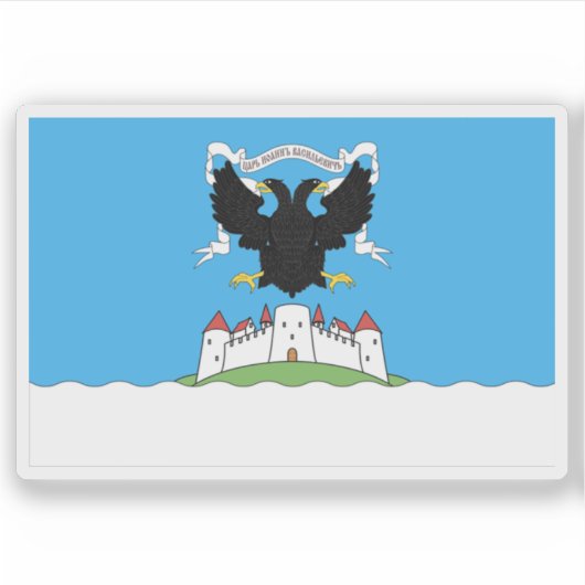 Vlag van Jaanilin (Ivangorod), Estland Sticker (Voorkant)