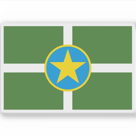 Vlag van Jackson, Mississippi Sticker (Voorkant)