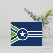 Vlag van Jackson, Tennessee Folie Feestdagen Briefkaart (Staand Voorkant)