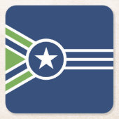 Vlag van Jackson, Tennessee Kartonnen Onderzetters (Voorkant)