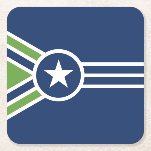 Vlag van Jackson, Tennessee Kartonnen Onderzetters (Voorkant)